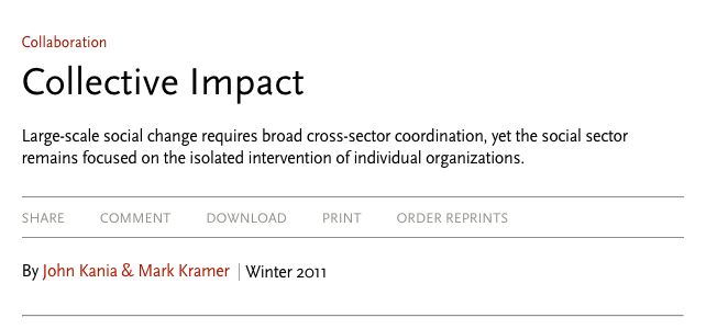 Collective Impact: Stanford Social Innovation Review