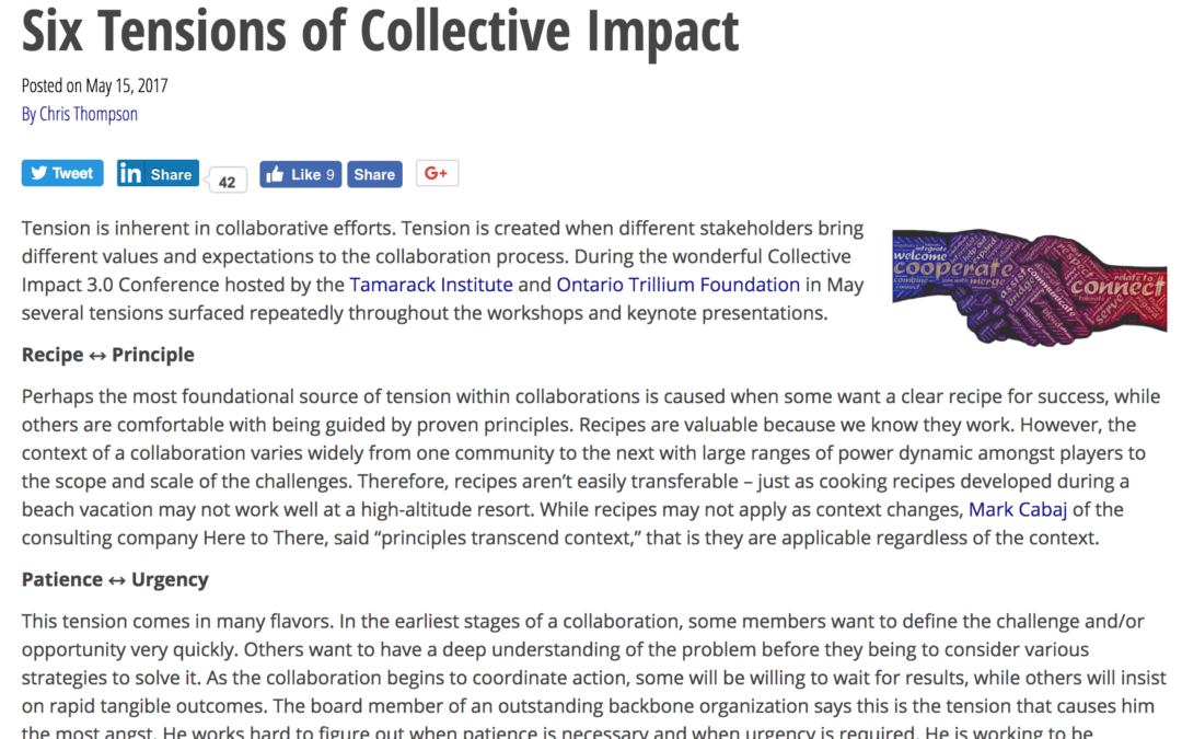 Six Tensions of Collective Impact