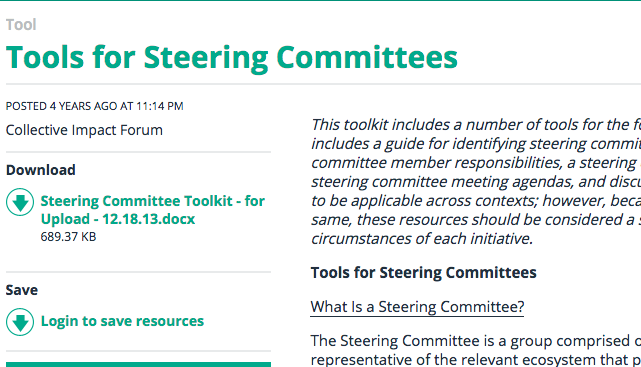 Steering Committee Toolkit