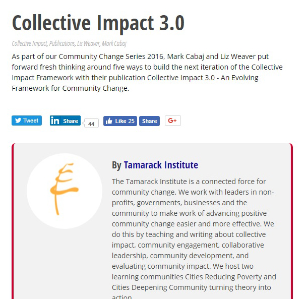 Collective Impact 3.0: Whitepaper