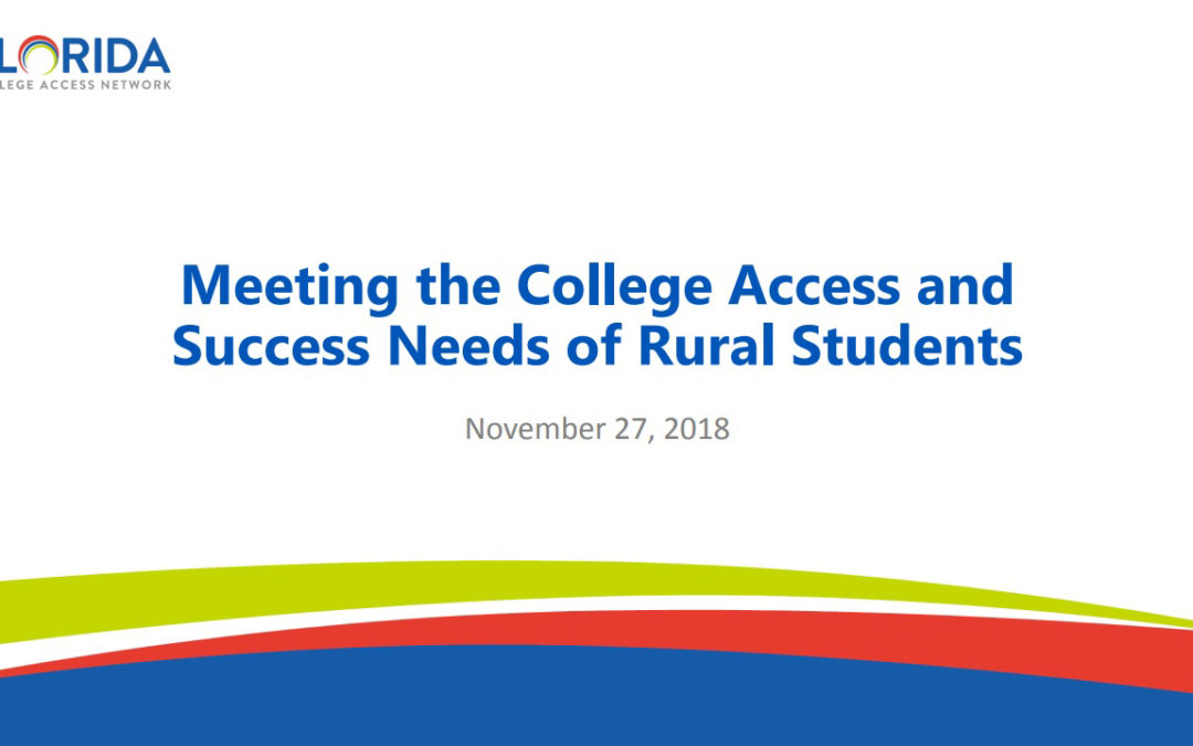 Meeting the College Access and Success Needs of Rural Students