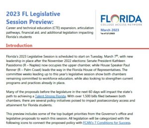 POLICY BRIEF — 2023 Florida Legislative Session Preview
