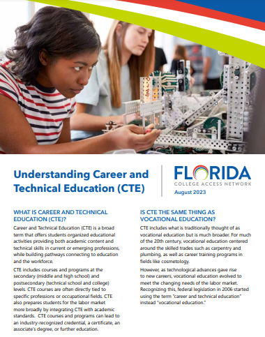 RESEARCH BRIEF — Understanding Career and Technical Education in Florida