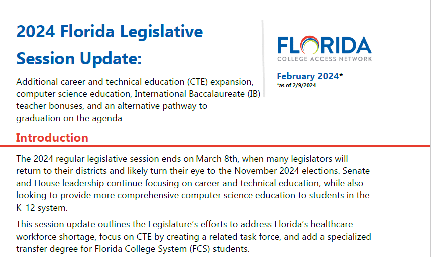 Policy Research Briefs Florida College Access Network